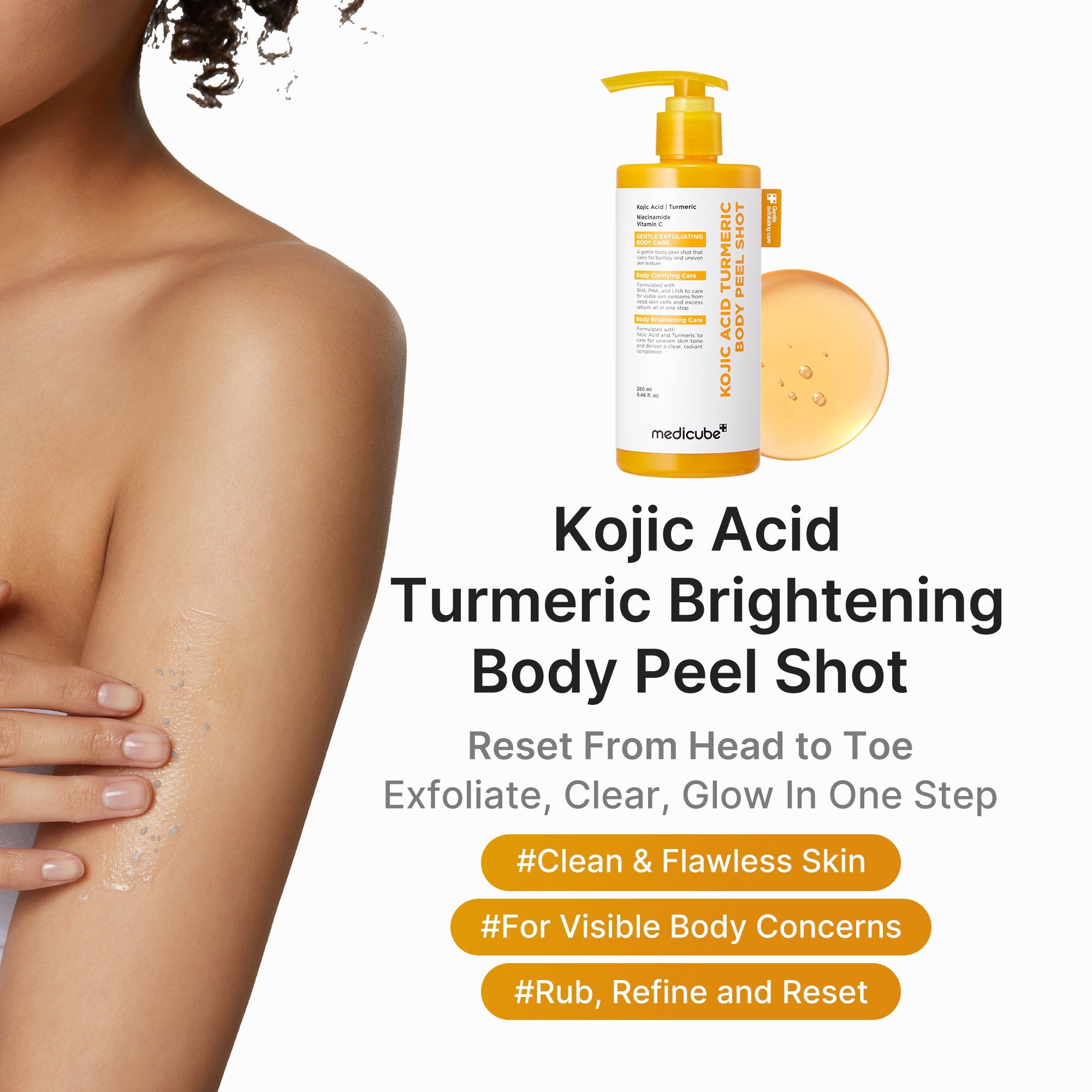 Kojic Acid Turmeric Body Peel Shot - Modern Sheet Mask