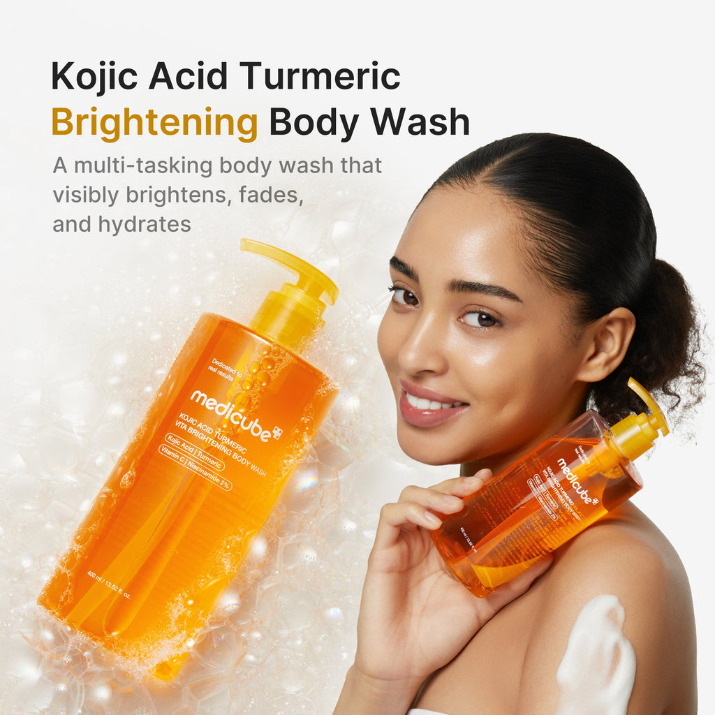 Kojic Acid Turmeric Brightening Body Wash - Routine Ready Day Lotion
