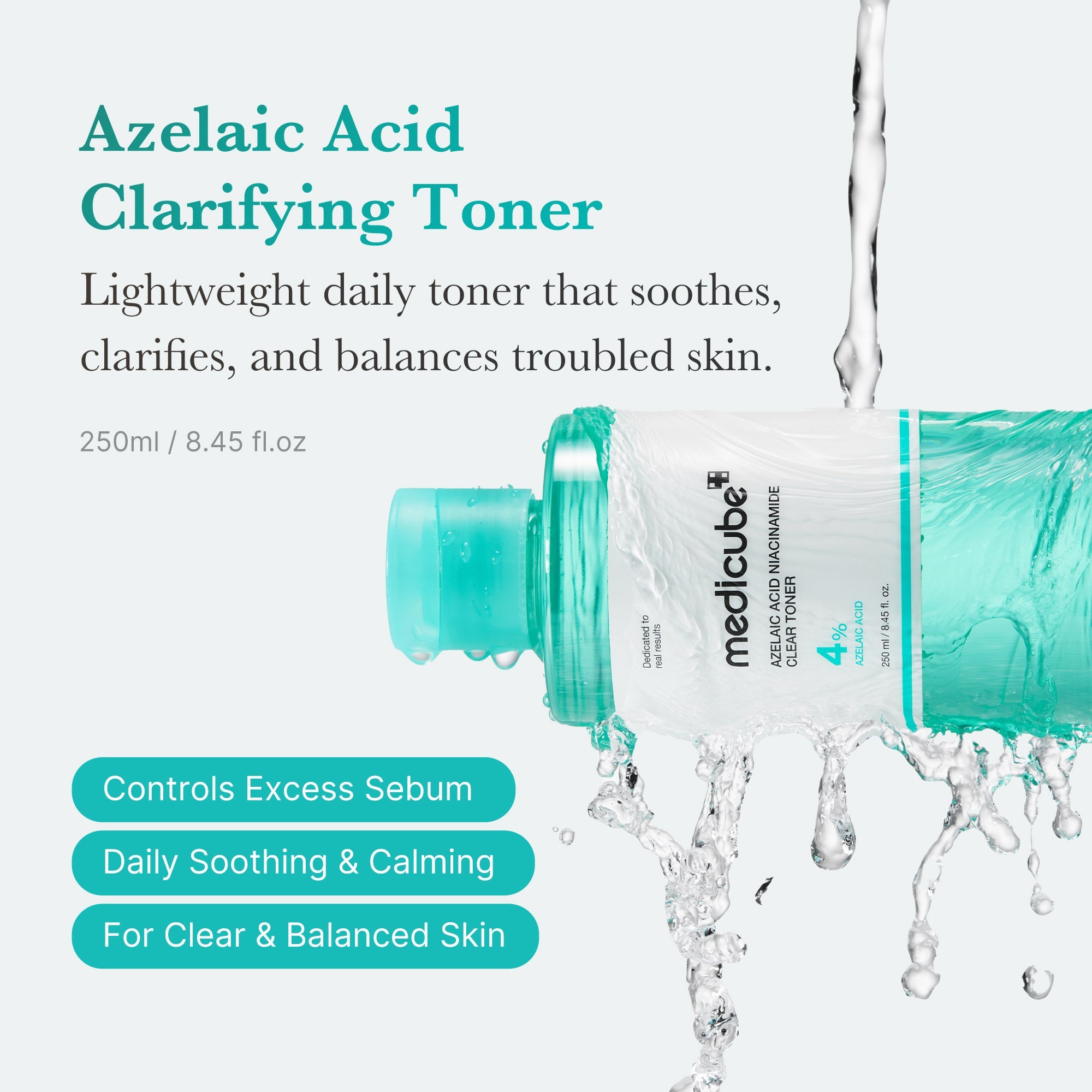 Azelaic Acid Niacinamide Clarifying Toner - Simple Exfoliating Pads