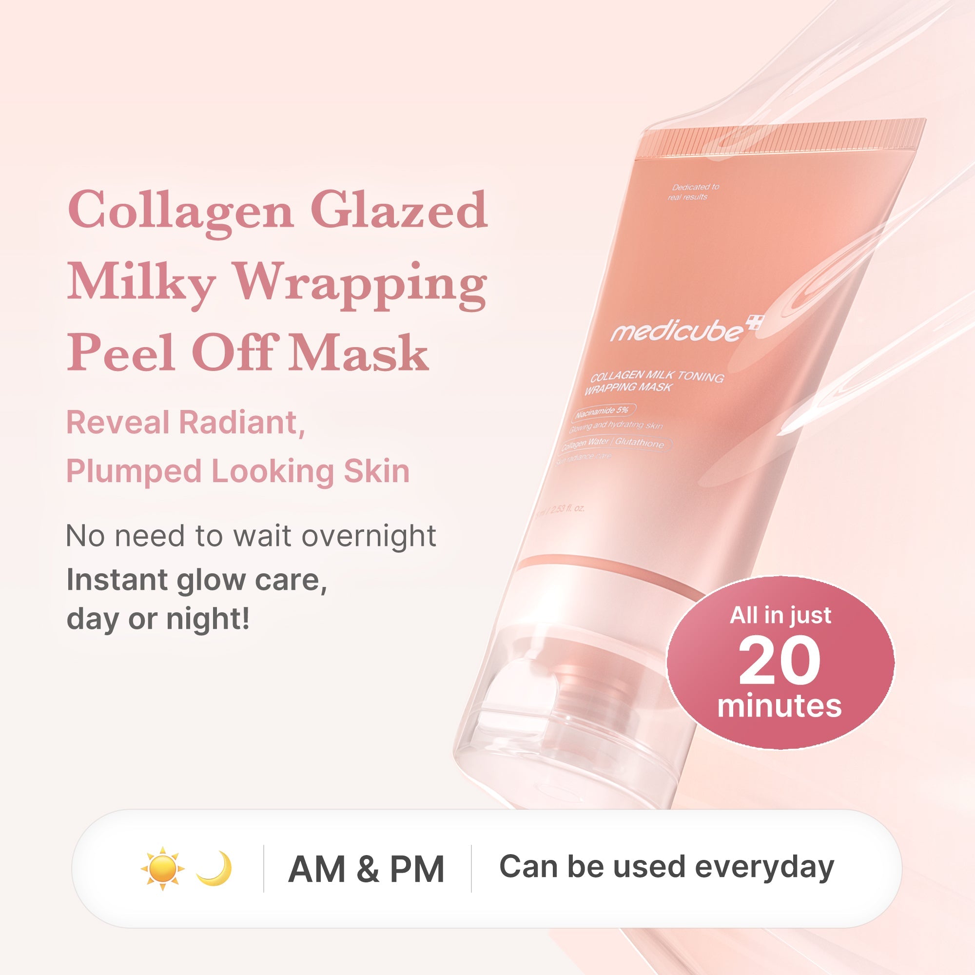 [Subscr.] Collagen Milky Glow Daytime Wrapping Mask - Gentle Cleansing Balm