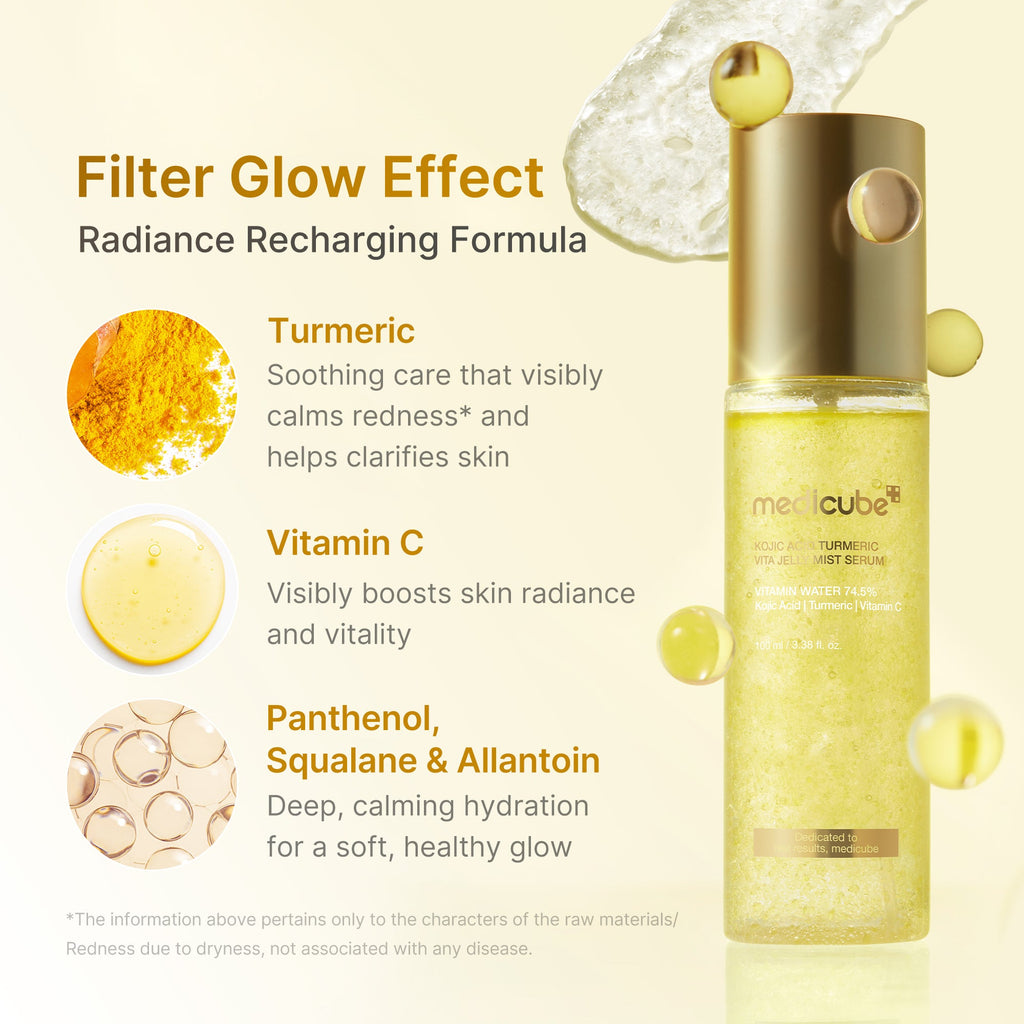 Kojic Acid Turmeric Vitamin Gold Jelly Mist Serum - Daily Balancing Toner
