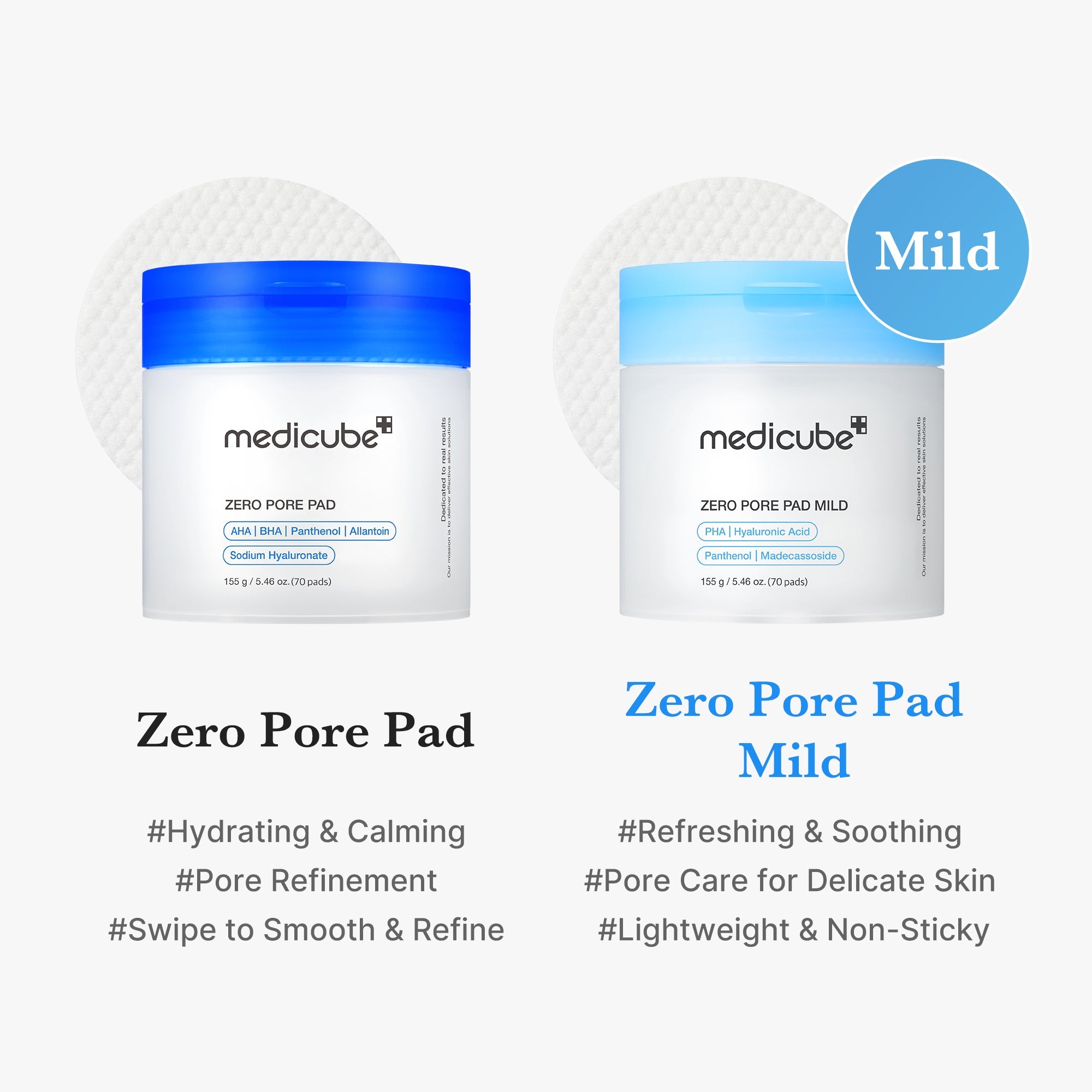 Zero Pore Madecassoside Pads (Mild) - Gentle Ampoule Serum