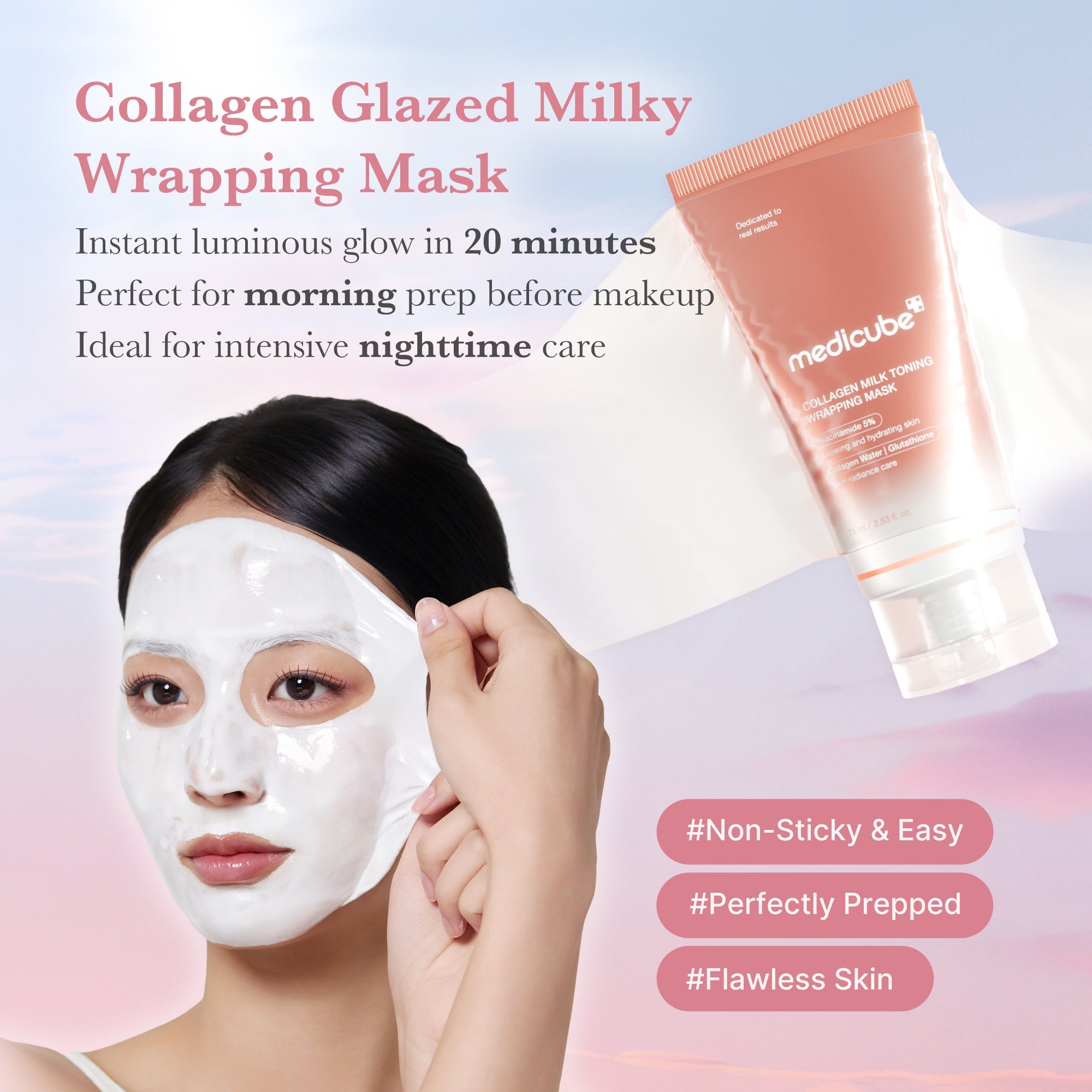 Collagen Milky Glow Daytime Wrapping Mask - Radiant Facial Serum