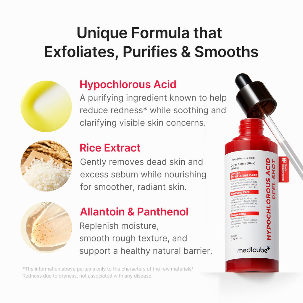Hypochlorous Acid Rice Peel Shot - Self Care Facial Cream