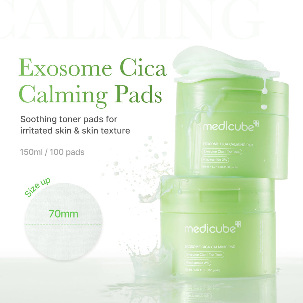 Exosome Cica Calming Toner Pads - Lightweight Glow Drops