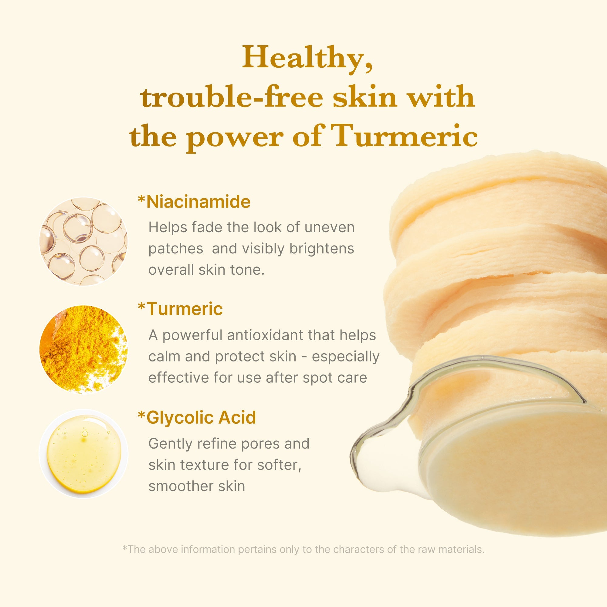 Kojic Acid Tumeric Toner Pad - Gentle Facial Serum