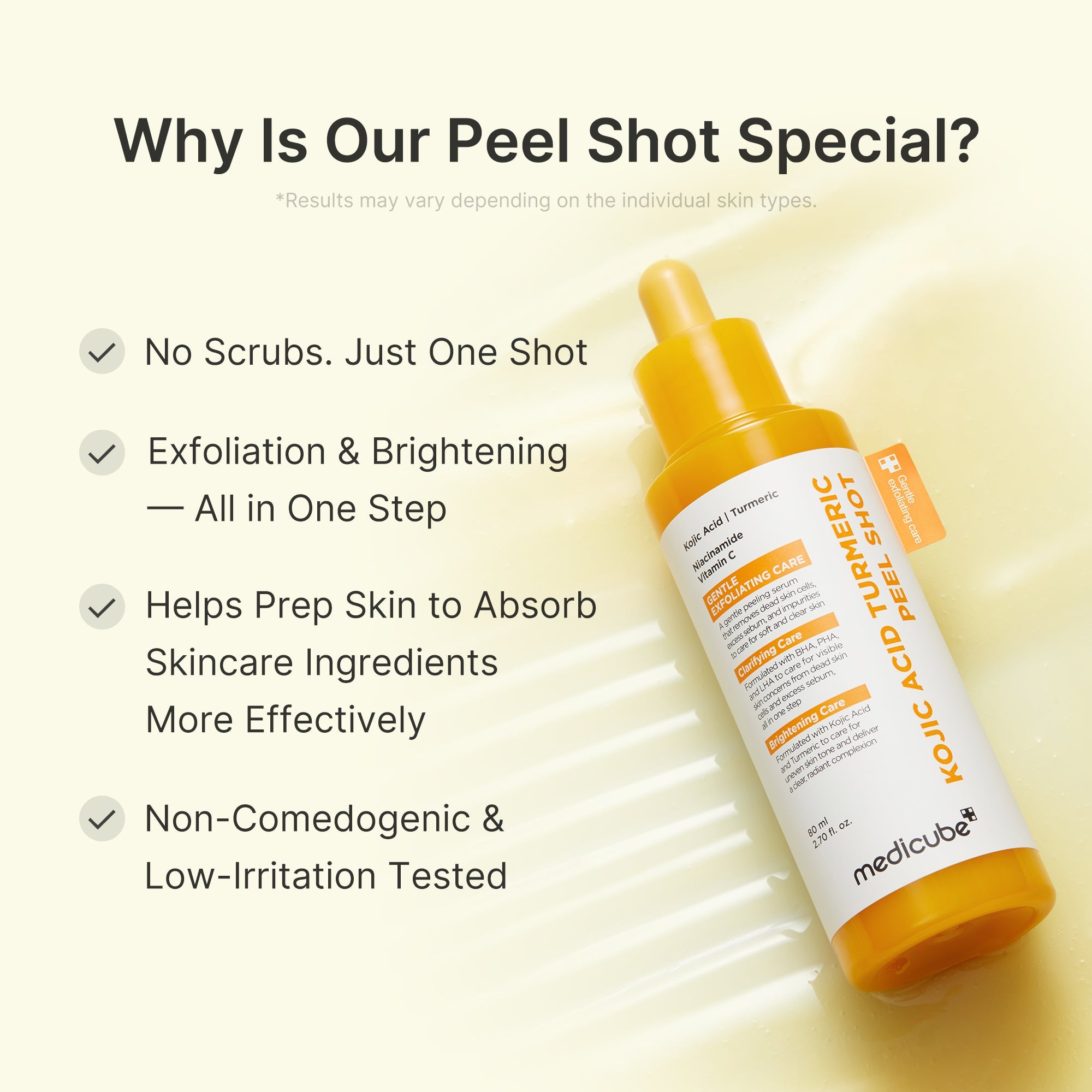 Kojic Acid Turmeric Peel Shot - Dewy Glow Drops