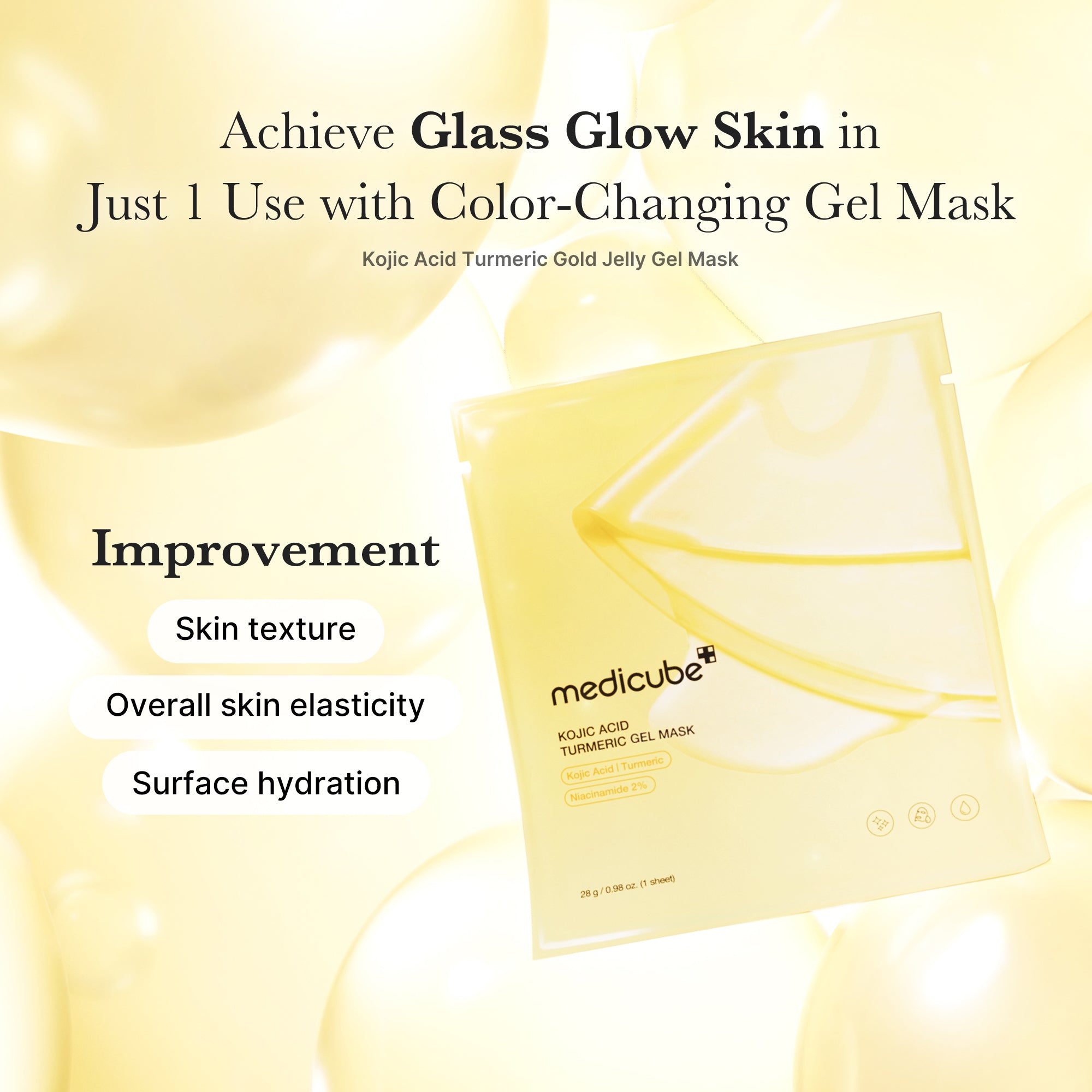 [GIFT] Kojic Acid Turmeric Gold Jelly Gel Mask 1EA - Fresh Facial Device