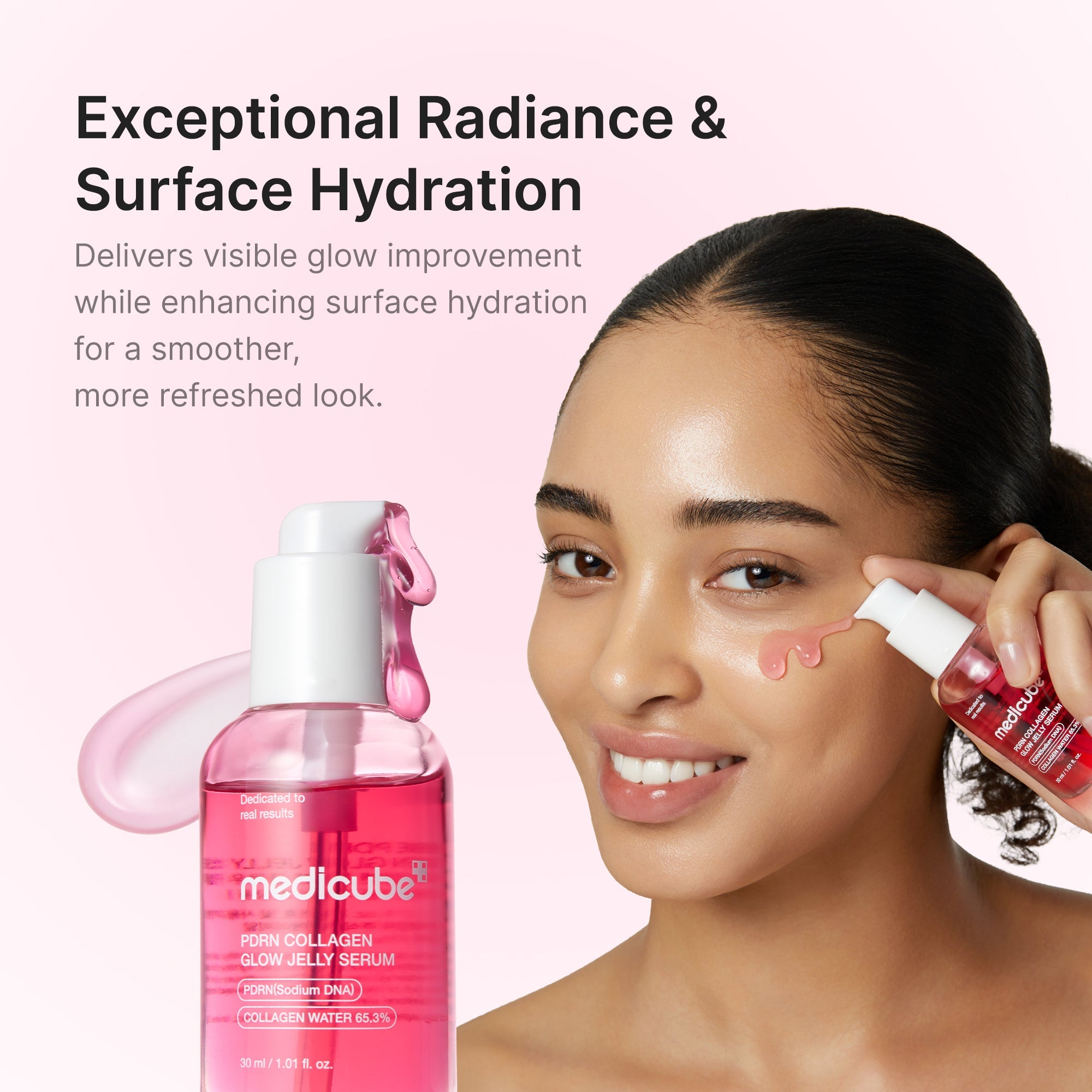 PDRN Pink Collagen Glow Jelly Serum - Travel Ready Facial Serum