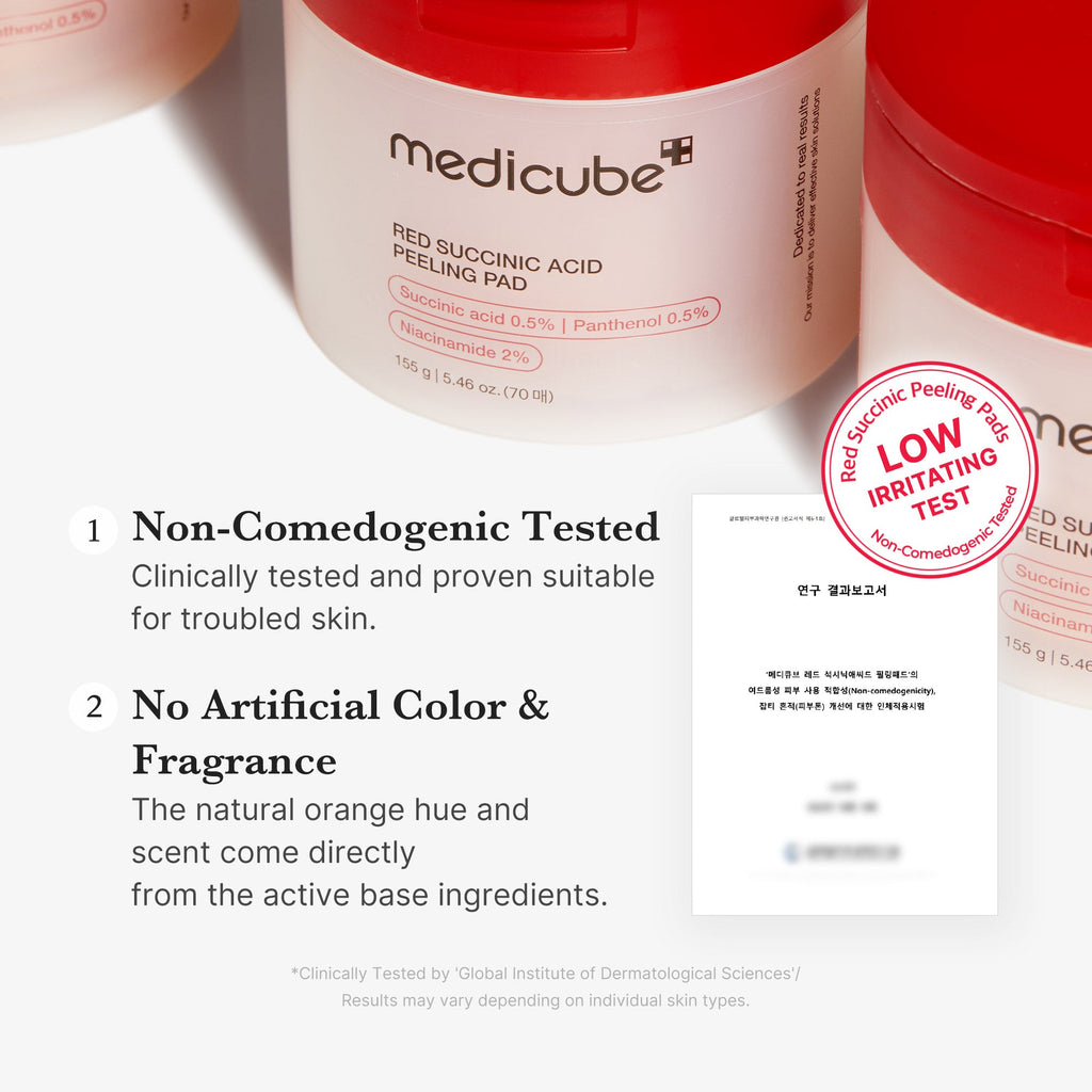 [Subscr.] Red Succinic Acid Panthenol Pads - Travel Ready Skin Care Set