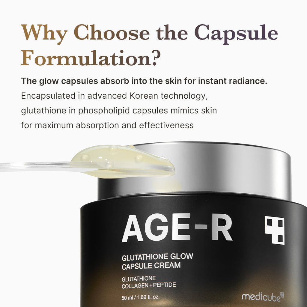 AGE-R Glutathione Glow Capsule Cream - Routine Ready Facial Cream
