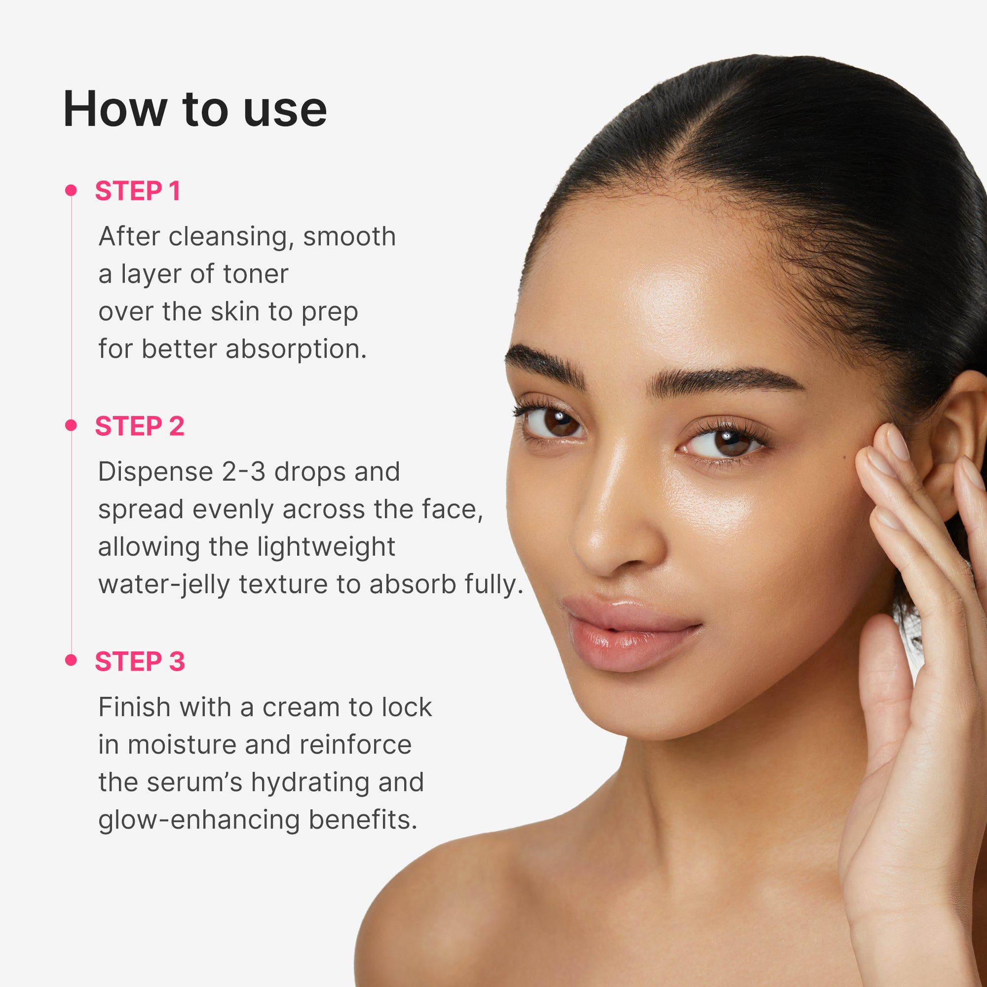 PDRN Pink Collagen Glow Jelly Serum - Travel Ready Facial Serum