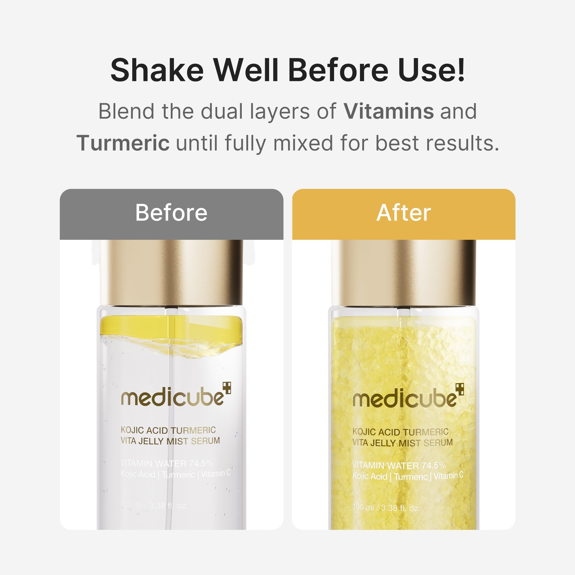 Kojic Acid Turmeric Vitamin Gold Jelly Mist Serum - Daily Balancing Toner
