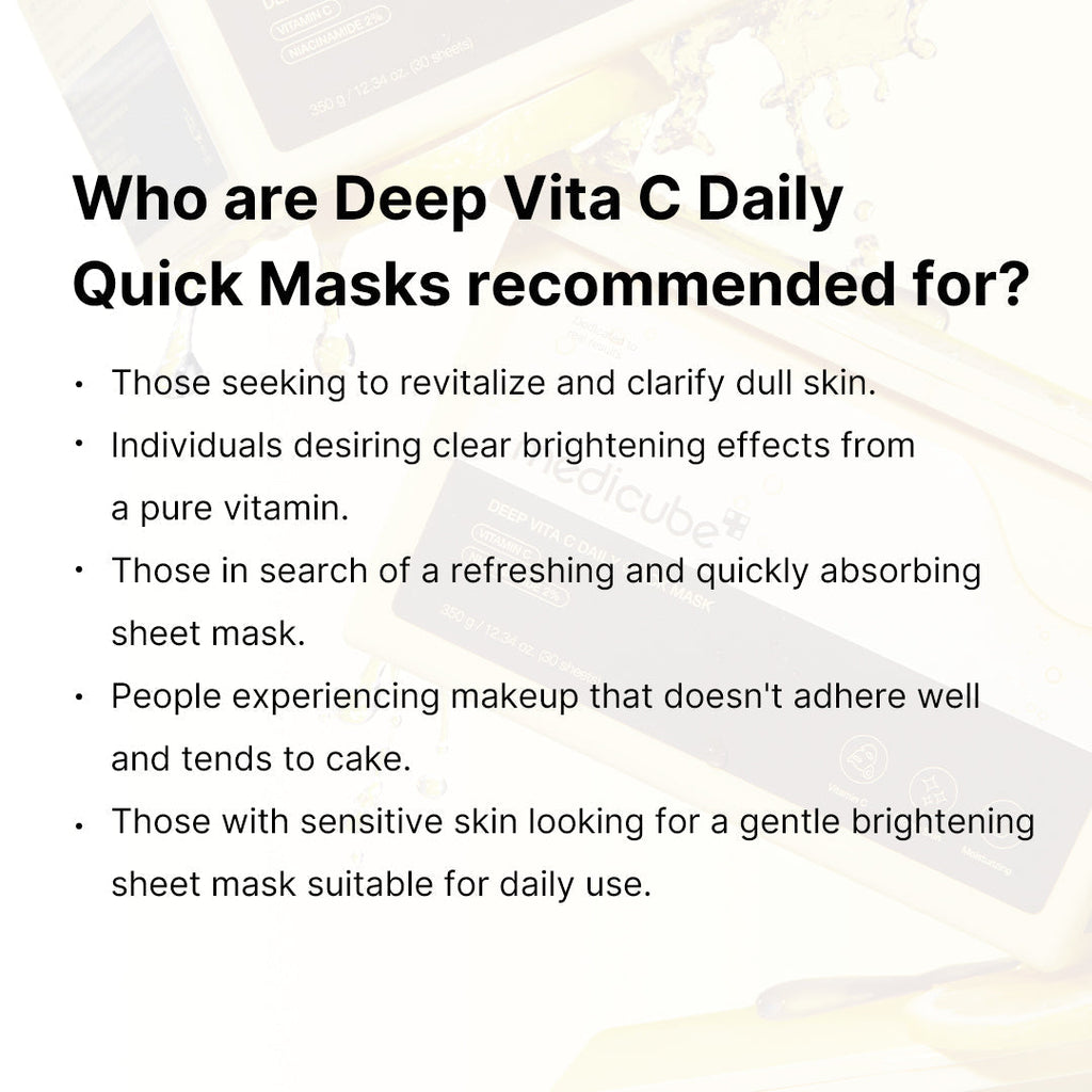 [Subscr.] Deep Vita C Daily Quick Masks - Gentle Facial Cream