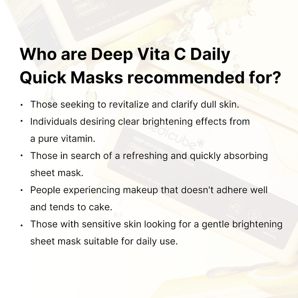 Deep Vita C Daily Quick Masks - Daily Travel Set