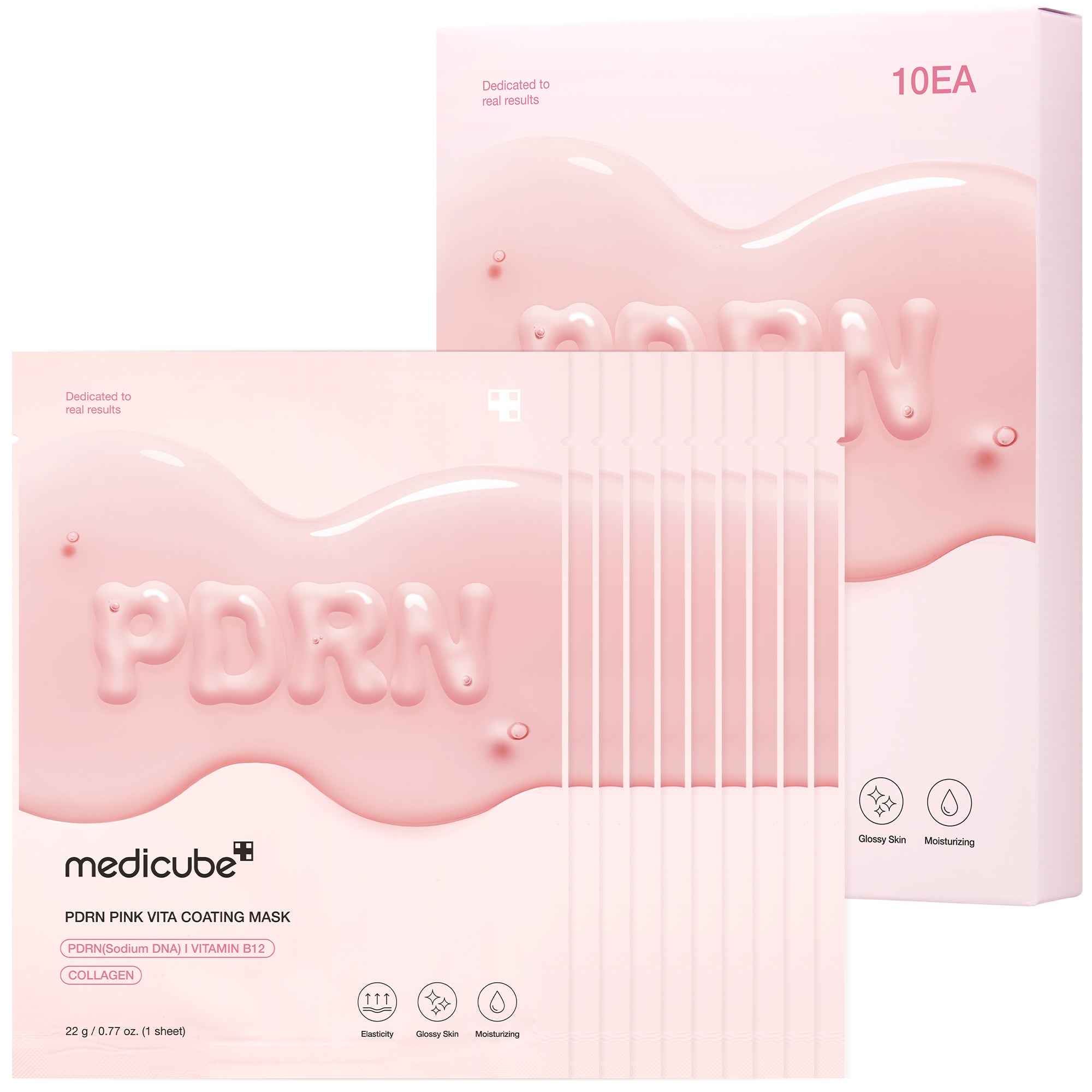 PDRN Pink Vita Coating Sheet Mask - Simple Hydrating Toner