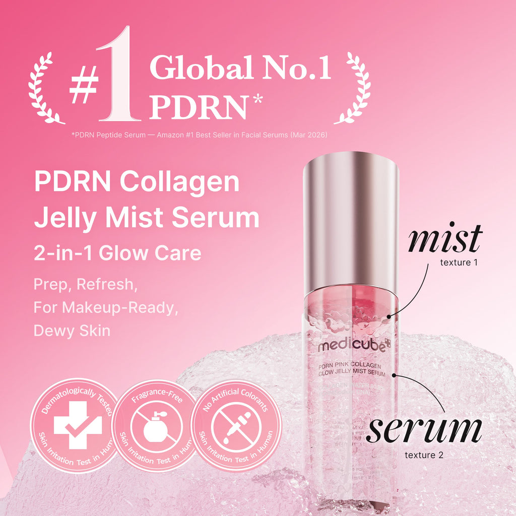 PDRN Pink Collagen Glow Jelly Mist Serum - Fresh Moisture Cream