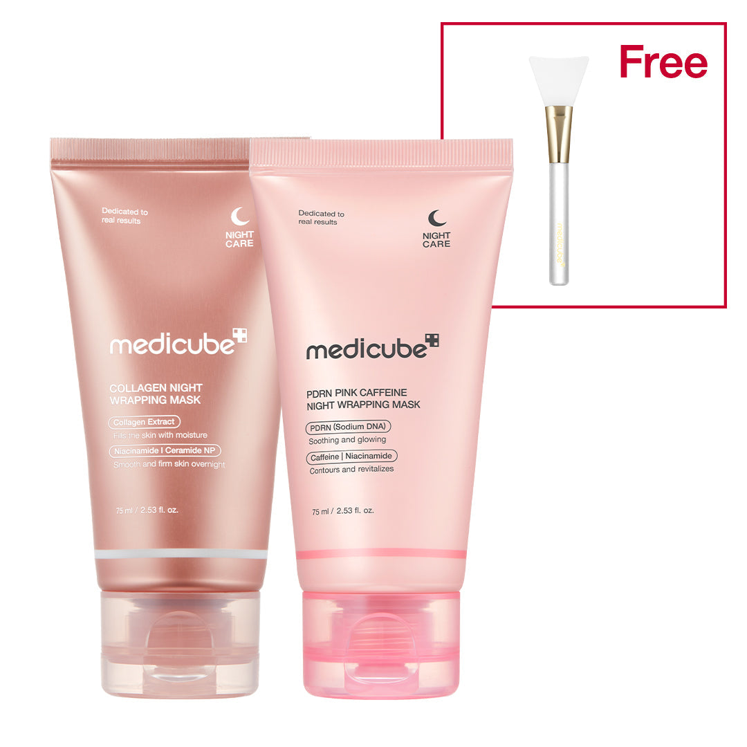 [Subscr.] PDRN Pink Caffeine Overnight Wrapping Mask - Glow Ready Glow Drops