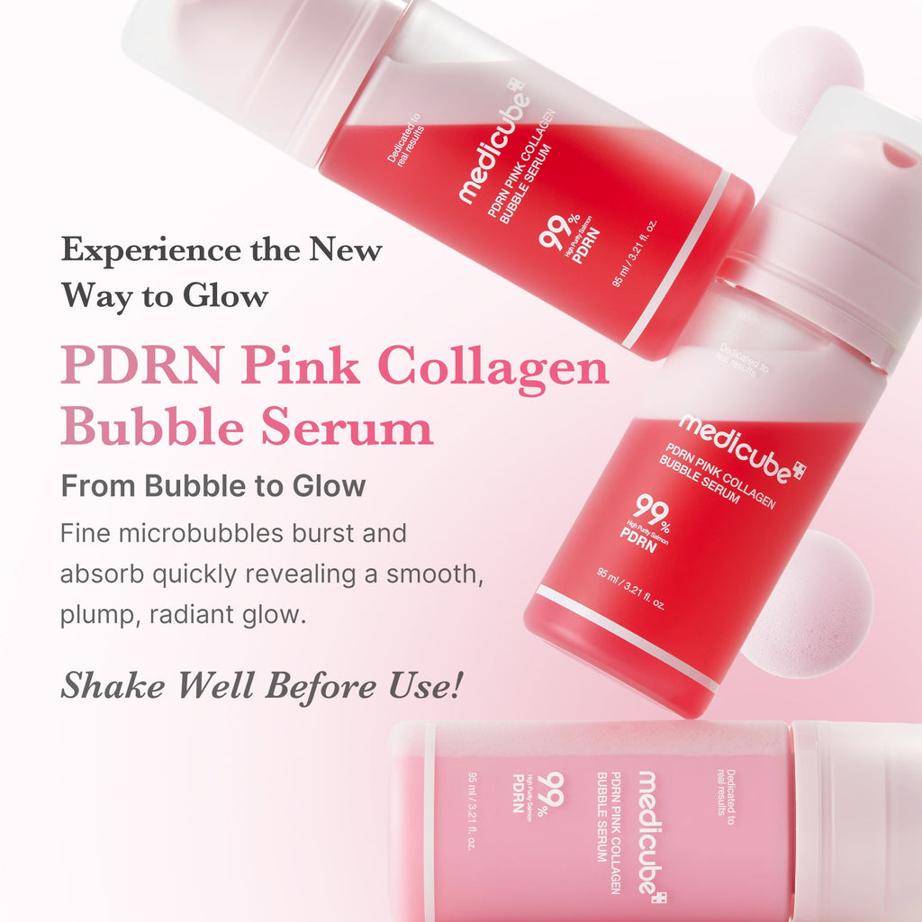 [Subscr.] PDRN Pink Collagen Bubble Serum - Dewy Facial Serum