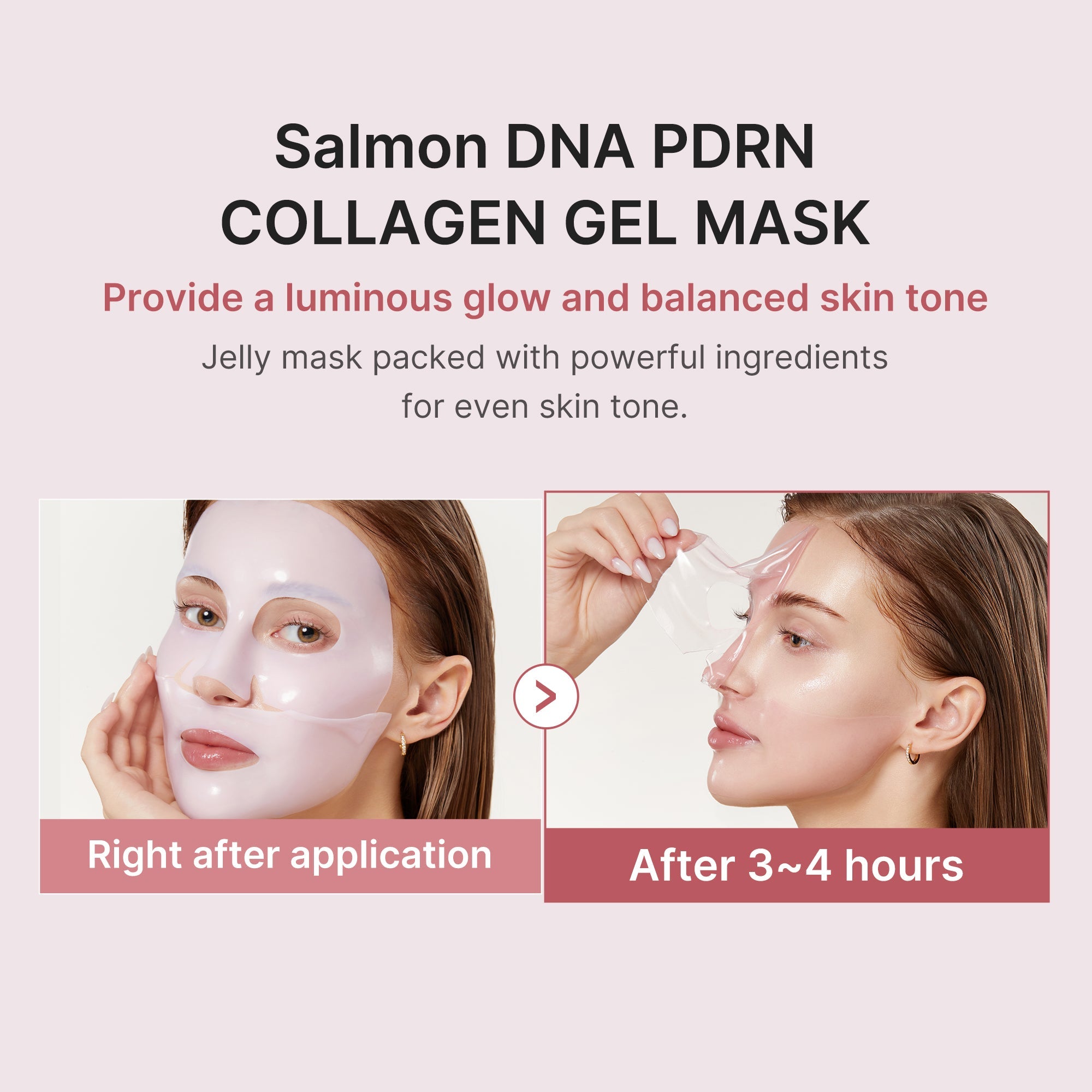 Salmon PDRN Pink Collagen Jelly Gel Mask - Clean Glow Drops
