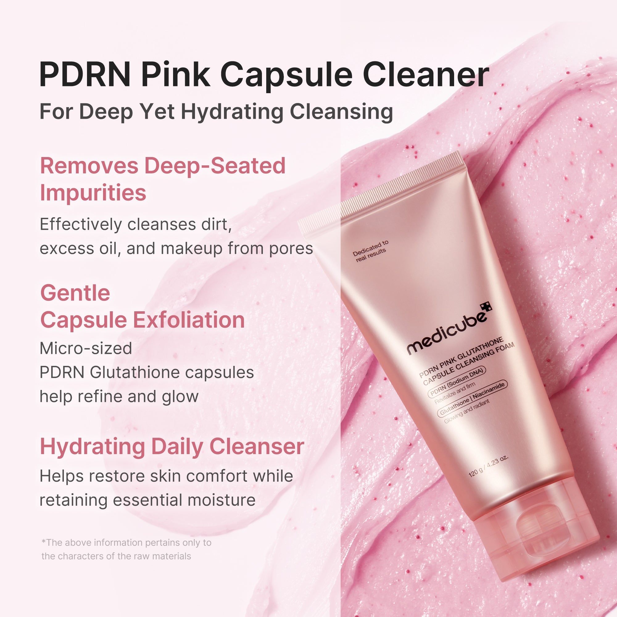 PDRN Pink Glutathione Capsule Foam Cleanser - Self Care Body Care