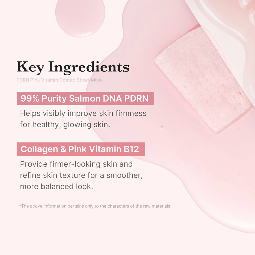 PDRN Pink Vita Coating Sheet Mask - Simple Hydrating Toner