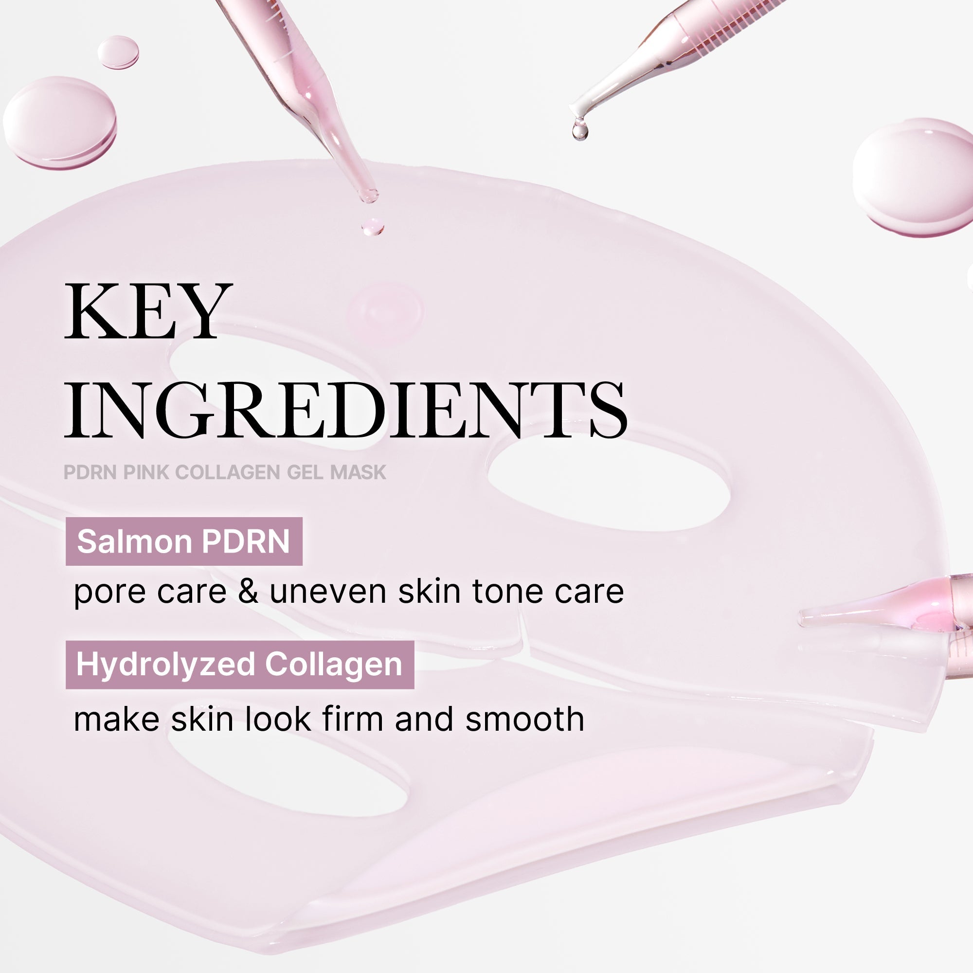 Salmon PDRN Pink Collagen Jelly Gel Mask - Clean Glow Drops
