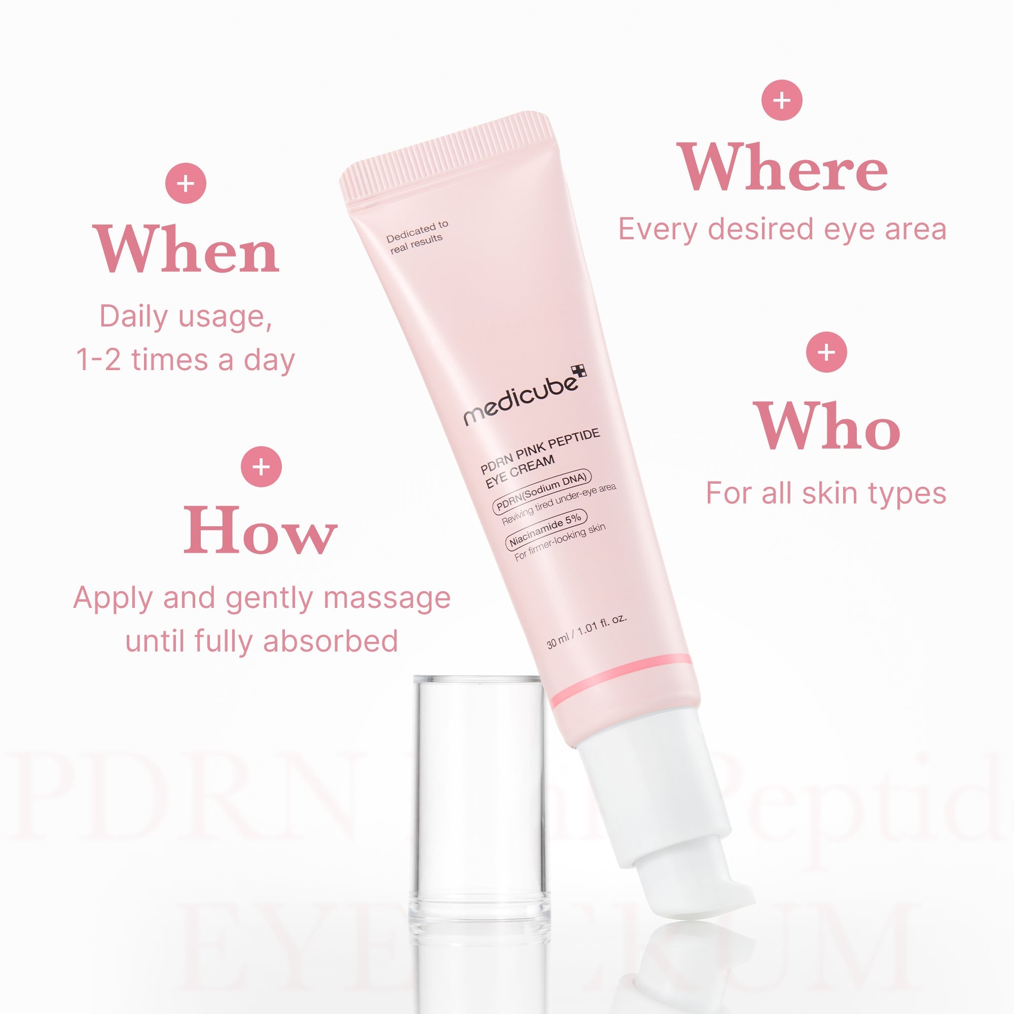 PDRN Pink Peptide Eye Cream - Dewy Gel Cleanser