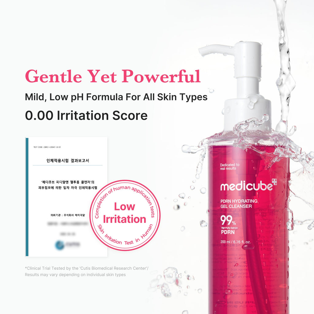 PDRN Pink Gel Cleanser - Calm Look Facial Serum
