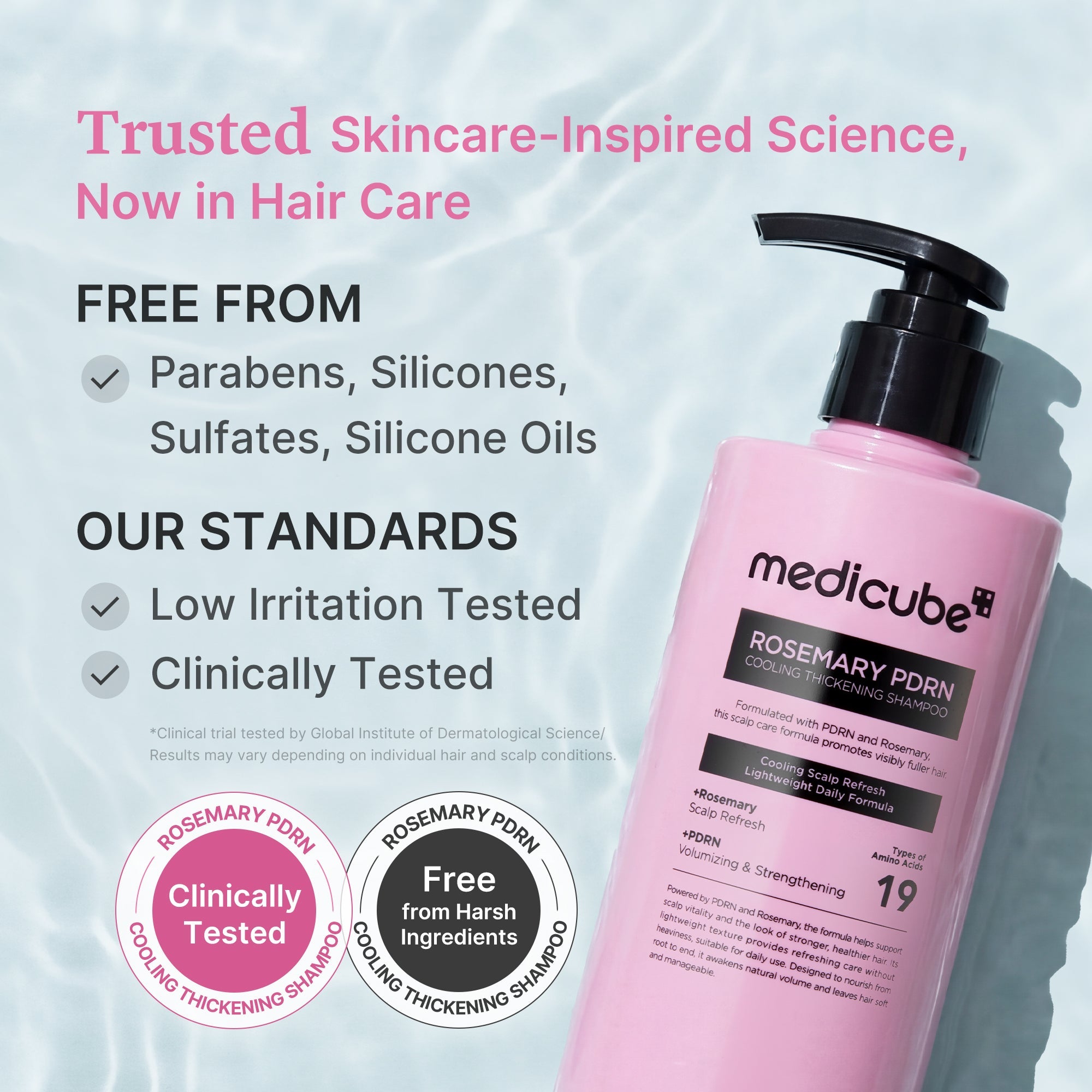 Rosemary PDRN Cooling Thickening Shampoo - Clean Gel Cream